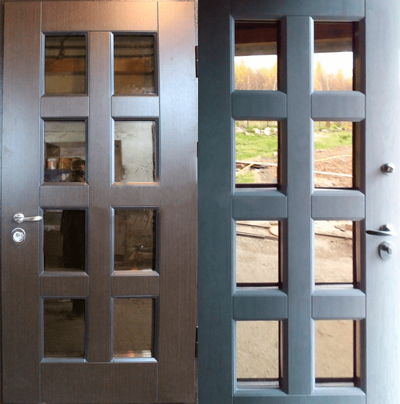 Заказать ST-625 Входная дверь МДФ шпон филенчатый