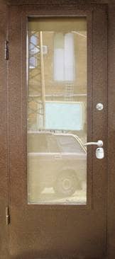 Заказать стальная дверь со стеклом ST-496, порошок