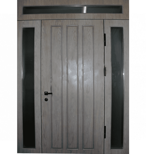 Заказать элитная дверь МДФ шпон со стеклопакетами ST-493