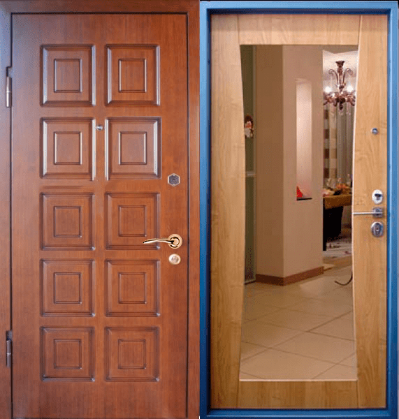 Заказать дверь для квартиры с зеркалом внутри ST-710