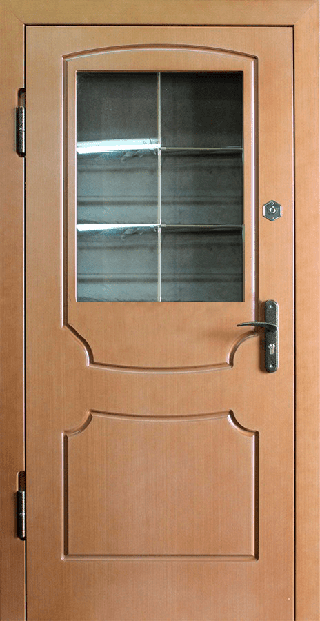 Заказать входная металлическая дверь со стеклом ST-655 МДФ