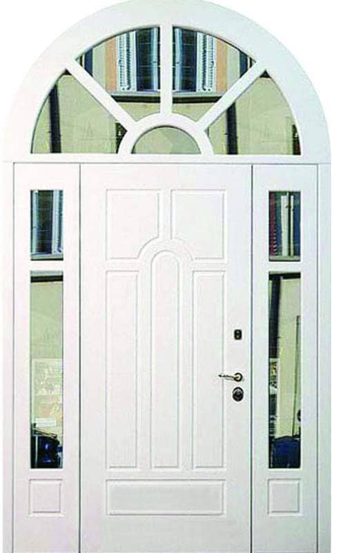 Заказать белая арочная дверь ST-476 со вставками стекла
