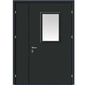 Заказать ST-143 Металлическая тамбурная дверь со стеклом